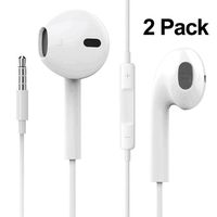 Earbuds/Earphones/Headphones, Premium in-Ear Wired Earphones with Remote & Mic Compatible Apple iPhone 6s/plus/6/5s/se/5c/iPad/Samsung/MP3(White 2Pack)