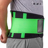 Lower Back Brace Pain Relief Lumbar Support Belt with Adjustable Straps and Breathable Mesh Women Men Back Support Belt, Green