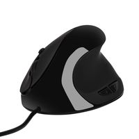 INOD Ergonomic Optical USB Wired Vertical Mouse with Adjustable Sensitivity (600/1000/1600 DPI), Regular Size,Right Hand, Reduces Hand/Wrist Pain (Black)