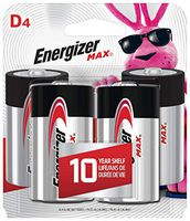 Energizer Max D Batteries, Premium Alkaline, 4 Ct