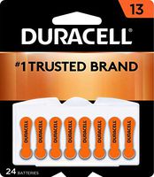 Duracell - Hearing Aid Batteries Size 13 (Orange) - long lasting battery with EasyTab for ease of installation - 24 count