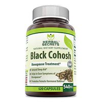 Herbal Secrets Black Cohosh 540 mg 120 Capsules (Non-GMO) - Natural Sleep Aid* Helps to Ease The Symptoms of Menopause* Promotes Female Hormonal Balance*
