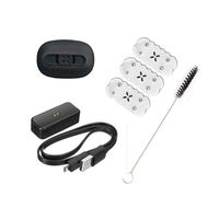 New USB Cable+Charger Dock with 1 Raised Mouthpiece 3 Screens Replacement and Black Brush for Cleaning (Black)