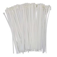 Heavy Duty Zip Ties UV Resistant White 8 Inch Wide 4.8mm Nylon Self-locking Cable Ties 100Pack Office Organizer Garden Ties