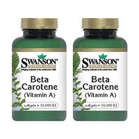 Swanson Beta-Carotene (Vitamin A) 10000 Iu (3000 mcg) 250 Sgels (2 Pack)