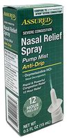 Nasal Relief Spray, Pump Mist, Anti-drip, Severe Congestion, (Oxymetazoline HCI) 12 Hours, 3 Pack.