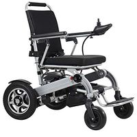 HWZLOIK Electric Wheelchair Folding Lightweight 50 lbs with Batteries Heavy Duty Supports 360 lbs Aircraft Grade Aluminum Alloy Frame More Strength,12" Rigid Rubber Tyre Wheel More Stable