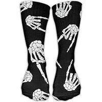 Rock-N-Roll-Skeleton-Hand Women Super Soft Colorful Sock Athletic Funny Anti-slip Crew Sock