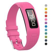 iBREK for Garmin Vivofit 1/2 Bands,Adjustable Watch Bands Replacement with Buckle for Women Men Small Large (No Tracker)-S/Pink