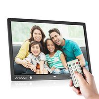 Andoer 15 Inch Digital Picture Frame 1280x800 HD Digital Photo Frame with Motion Detection Sensor and Remote Control Support Music/Video/eBook/Clock/Calendar Functions