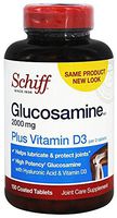 Schiff 12187 Glucosamine 2000 mg Plus Vitamin D3 Coated Tablet, 150 Count