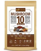 Mushroom Powder, Comprehensive Supports Immune System with 10 Pure Extracts, 30% Beta-Glucans Supplement, 60g