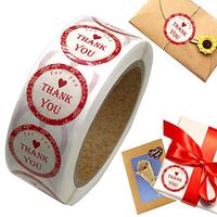 Thank You Stickers,600pcs Adhesive Label Stickers,Roll Round Sticker, Decorative Sealing Labels Coated Paper Adhesive Stickers for Weddings Birthday Business Christmas Gifts Boutique Bags Merchandise
