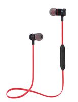 Wireless Earbuds Bluetooth Headphones Sports Earbuds Sweatproof Headset Magnetic Attraction Stereo Earphones for Running Workout Gym Noise Cancelling for Running Headset SAN.COMO (Red)