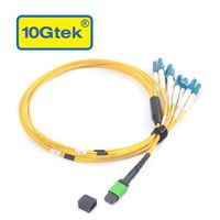 10Gtek MPO Fan-out Patch Cable, SM1 Multimode Fiber, MPO to 8xLC, 1-meter(3.3ft)