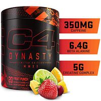 Cellucor C4 Dynasty MMXX Pre Workout Powder Fruit Punch, Sugar Free Preworkout Energy Supplement for Men & Women, 350mg Caffeine + 6.4g Beta Alanine, 20 Servings