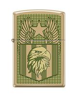 Custom Flag & Eagle Reg Hi Pol Brass