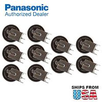 10x Panasonic CR-2032/GVN 3V Lithium Coin Battery Horz 3 Pins Tab for PC CMOS IBM 02K7063 ASM 02K7062 CR2032-3P IBM ThinkPad R32 Series IBM ThinkPad R31 CR2032-TPX AHL03002111 CR2032-2E31R