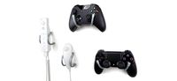 Wall Clip - Xbox One, PS4, Nintendo Switch, and Retro Game Controller Organizer - 4 Pack, Gray