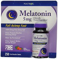 Natrol Melatonin 5 Mg, 250 Fast Dissolve Tablets Strawberry Flavor