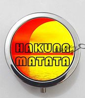 BlackKey Hakuna Matata On Sunset 3-Compartment Decorative Pocket Gift Box Case Organizer for Pill, Color 1 -1288