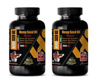Anxiety Relief Supplements for Adults - Hemp Seed Oil 1000 MG Organic - Dietary Supplement - Hemp Oil Products for Pain - 2 Bottles (240 Liquid Capsules)