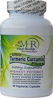 ULTRA TURMERIC CURCUMIN PLUS+ with 95% Standardized Curcuminoids and Piperine (Black Pepper Extract) for Maximum Potency and Enhanced Bioavailability. Highest Potency Available. 60 Vegetarian Capsules