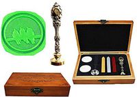 MNYR Vintage Three Birds On Branch Decorative Luxury Wood Box Silver Metal Peacock Wedding Invitations Gift Cards Paper Stationary Envelope Custom Wax Seal Sealing Stamp Sticks Melting Spoon Box Set