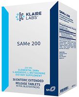 Klaire Labs Same 200 - Hypoallergenic 200 Milligrams S-adenosylmethionine with Enteric Coating to Support Mood, Liver Detoxification & Joints (30 Tablets)