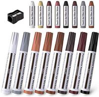 Furniture Markers Touch Up,Wood Filler Floor Scratch Repair Kits,Set of 17-Markers and Wax Sticks with Sharpener Kit for Funiture Repair,Floor Scratch.Touch Up Repair System Set,Wood Restore Pack