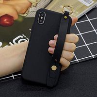 Amocase Soft Silicone Case with 2 in 1 Stylus for Samsung Galaxy S10E,Cute Sweet Candy Color Wrist Strap Stand Shockproof Anti-Scratch Flexible Case - Black