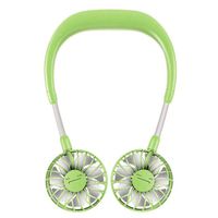 Hand Free Personal Fan, Portable Mini Fan USB Rechargeable with Dual Wind Head with Aromatherapy Fan, 360 Degree Free Rotation Perfect for Camping,Sports, Traveling, Outdoor (Green)