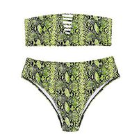 mililian Swimsuits for Women,Women Beach Print Bikini Swimsuit Bathing Suit Beach Swimwear Green
