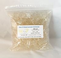 PurecapsUSA - Size 0 Fillable Clear Empty Vegetarian Capsules