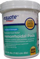Hemorrhoidal Pads, Medicated Cool Relief, Witch Hazel, 200ct, By Equate, Compare to Tucks Medicated Pads