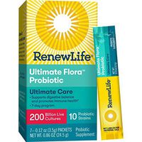 Renew Life Adult Probiotic - Ultimate Flora Probiotic Extra Care, Probiotic Supplement - 200 billion - 7 Day Program, 7 Packets (Packaging May Vary)