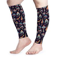 FRS Ltd Magic Mushrooms Calf Compression Sleeve 1 Pair Leg Socks Sports Running