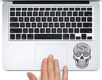 Calavera Sugar Skull Printed Trackpad Clear Vinyl Decal Sticker Compatible with Apple MacBook Pro Air 11" 12" 13" 15" All Years Laptop Keyboard (11 " MacBook Air)