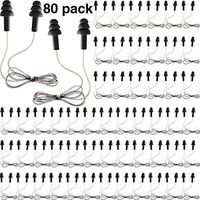 Corded Ear Plugs Silicone Waterproof Ear Plugs for Sleeping Snoring Swimming Shooting, Ear Plugs Noise Cancelling and Hearing Protection (80 Pairs, Black)