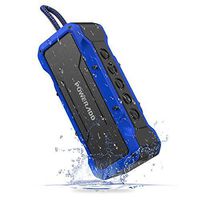 Poweradd MusicFly Indoor/Outdoor Portable Wireless Bluetooth Speakers, 36W Loud Volume, Dynamic Stereo, IPX7 Waterproof, Sandproof, Shockproof, Built in Mic, 24 Hours Playtime, Blue