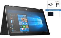 HP Pavilion X360 2-in-1 11.6'' HD IPS WLED-Backlit Touchscreen Laptop w/ Accessories | Intel Pentium Silver N5000 Quad-Core | Intel UHD Graphics 605 | 4GB DDR4 | 128GB SSD | Windows 10 | Silver