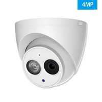 4MP Outdoor IP Camera IPC-HDW4433C-A 2.8mm, Waterproof Dome Security Camera with IR 164ft Night Vision, Built-in Mic, International Version, PoE , Smart H.265+ WDR, IVS, ONVIF, IP67.