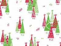 Pack Of 1, 40" X 100' 1.0 Mil Rockin Trees Christmas Print Cello Rolls Made In USA