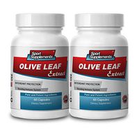 Olive Leaf Extract Powerful Antioxidant, Immune System Health 500mg (2 Bottles, 120 Capsules)