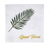 Good Times Foil Paper Cocktail Napkin Set of 20-5 x 5 Inches