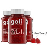 World's First Apple Cider Vinegar Gummy Vitamins by Goli Nutrition - Immunity, Detox & Weight (3 Pack, 180 Count, with The Mother, Gluten-Free, Organic, Vegan, Vitamin B9, B12, Beetroot, Pomegranate)