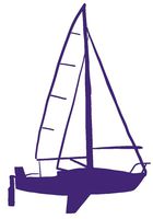 hBARSCI Sailboat Vinyl Decal - 5 Inches - for Cars, Trucks, Windows, Laptops, Tablets, Outdoor-Grade 2.5mil Thick Vinyl - Purple