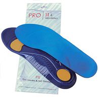 WellBeing Pro Professional Series Sports Walking Orthotic Insoles with Shock Absorbent Metatarsal and Heel Pad for Plantar Fasciitis 2/ Pair 10.5-13 Blue