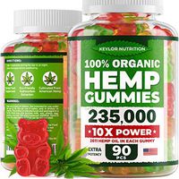Keylor Nutrition Hemp Oil Gummies - 235,000 MG, 90PCS - Made in USA - Relief for Stress, Inflammation, Sleep, Anxiety, Depression - Natural Ingredients - Hemp Gummies with Omega 3-6-9 CO2 Extraction