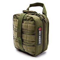 My Medic MyFak First Aid Kit - Water Resistant Bag, Bandages, Burn Aids, CPR Shield, Survival First Aid Kit, Airway, Tourniquet, Stainless Steel Instruments - Advanced - Green